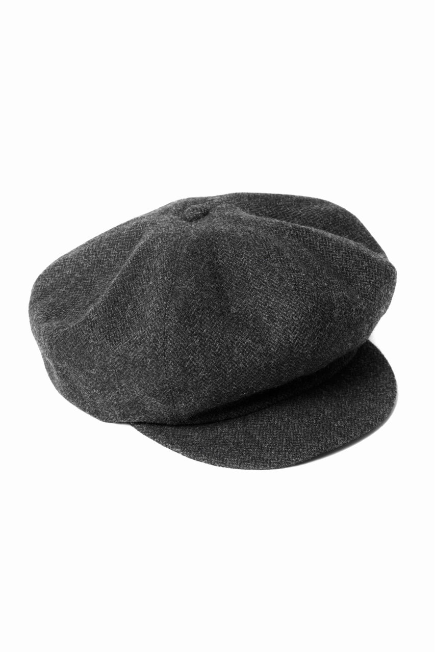 N/07 LIMITED ONE MAKE CASQUETTE / HERRING BONE WOOL (GREY) - Image 5