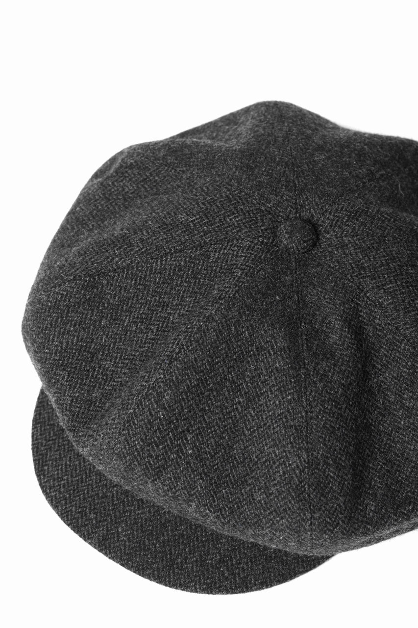 N/07 LIMITED ONE MAKE CASQUETTE / HERRING BONE WOOL (GREY) - Image 6
