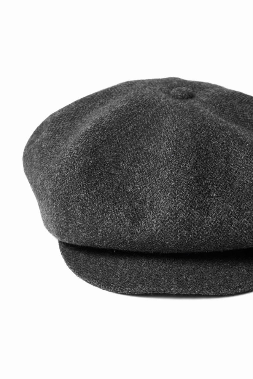 N/07 LIMITED ONE MAKE CASQUETTE / HERRING BONE WOOL (GREY) - Image 7