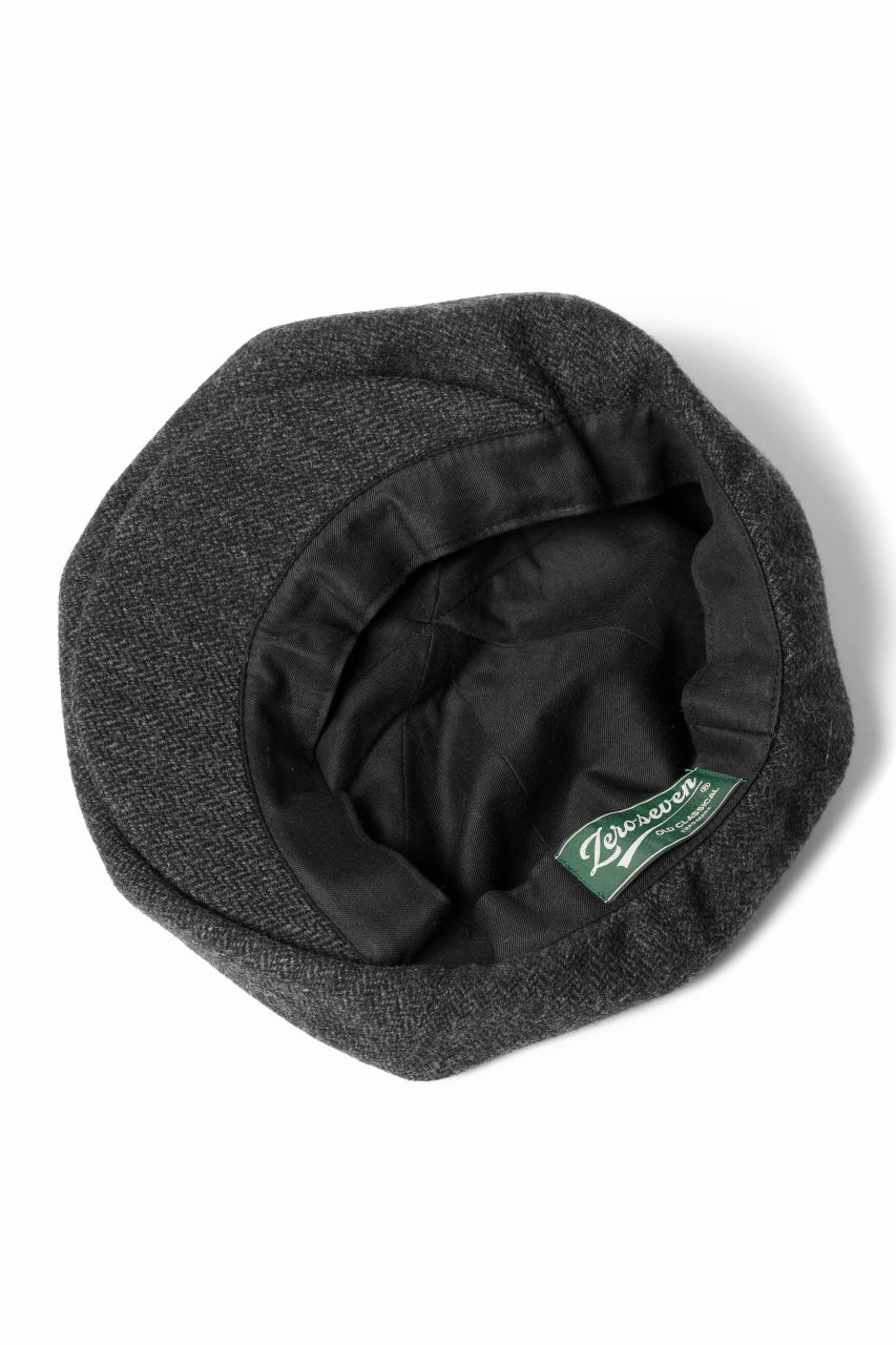N/07 LIMITED ONE MAKE CASQUETTE / HERRING BONE WOOL (GREY) - Image 8