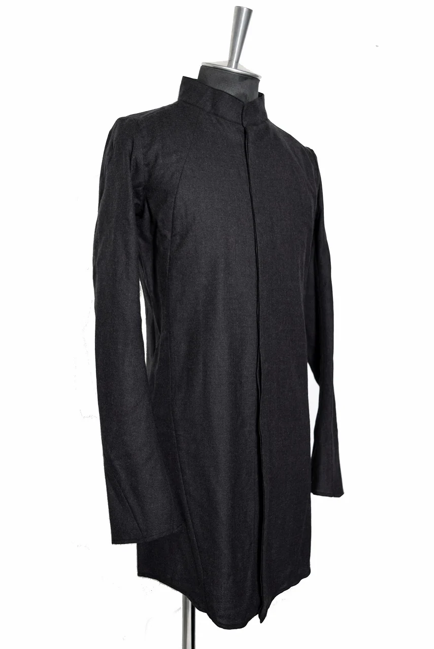 N/07 LONG SHIRT / Soft Amundsen SUPER120 (BLACK) - Image 3