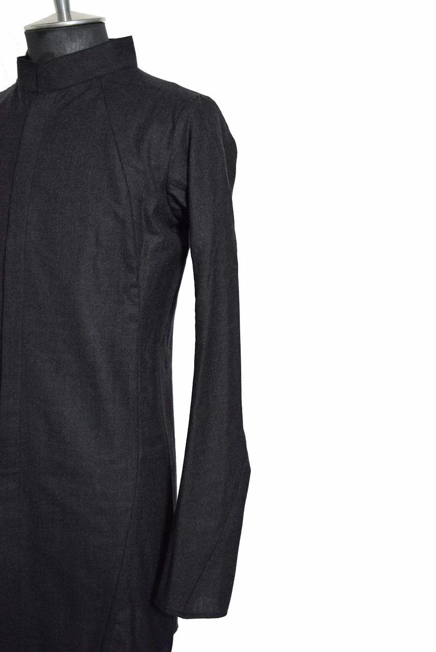N/07 LONG SHIRT / Soft Amundsen SUPER120 (BLACK) - Image 6