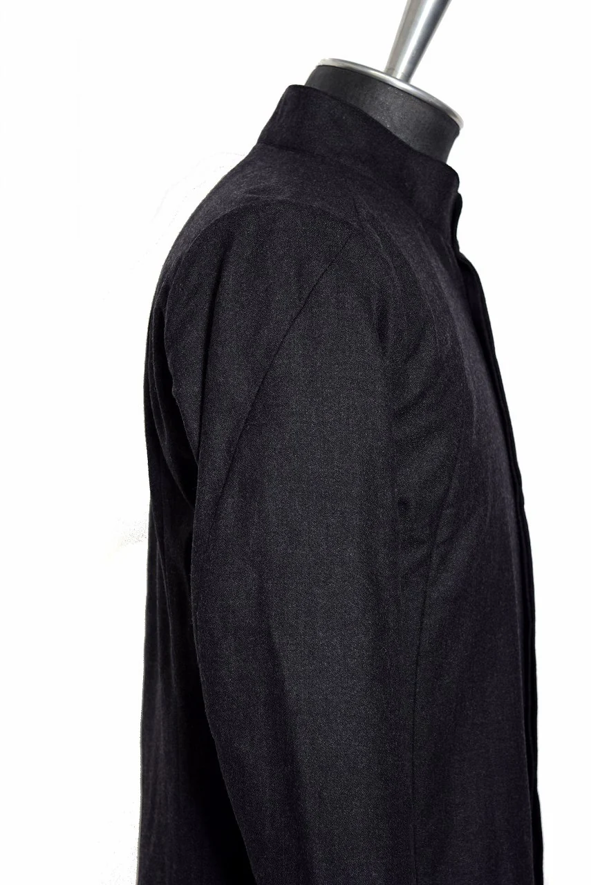N/07 LONG SHIRT / Soft Amundsen SUPER120 (BLACK) - Image 8