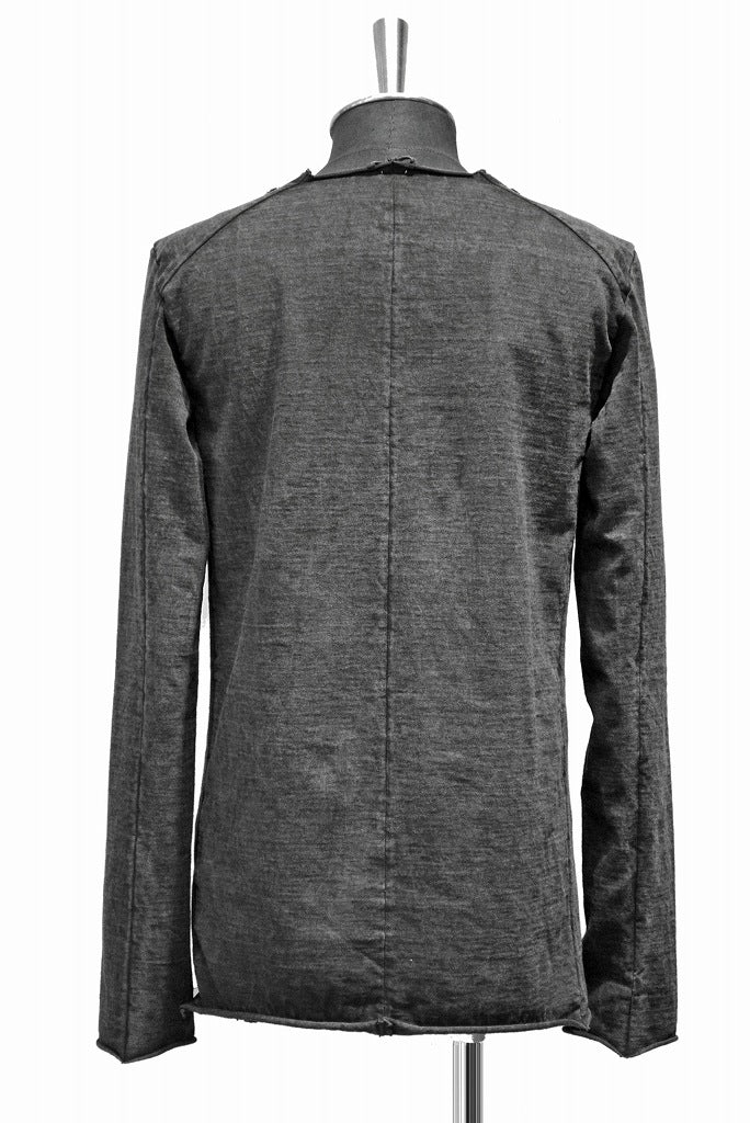 N/07 ls u neck c/heavy jersey sumi dyed (SUMI BLACK) - Image 4