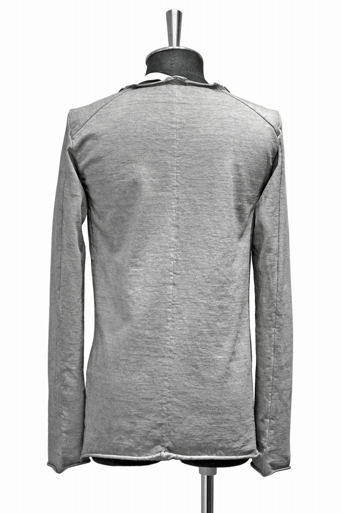 N/07 ls u neck c/heavy jersey sumi dyed (SUMI WHITE) - Image 3