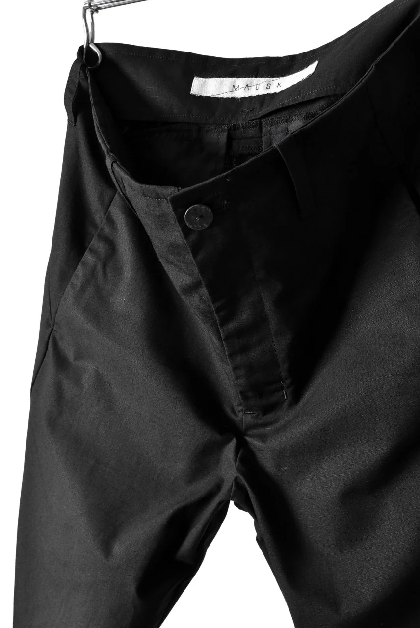 N/07 "MAUSK Detail" 3-DIMENSION CURVE CROPPED PANTS (BLACK) - Image 11