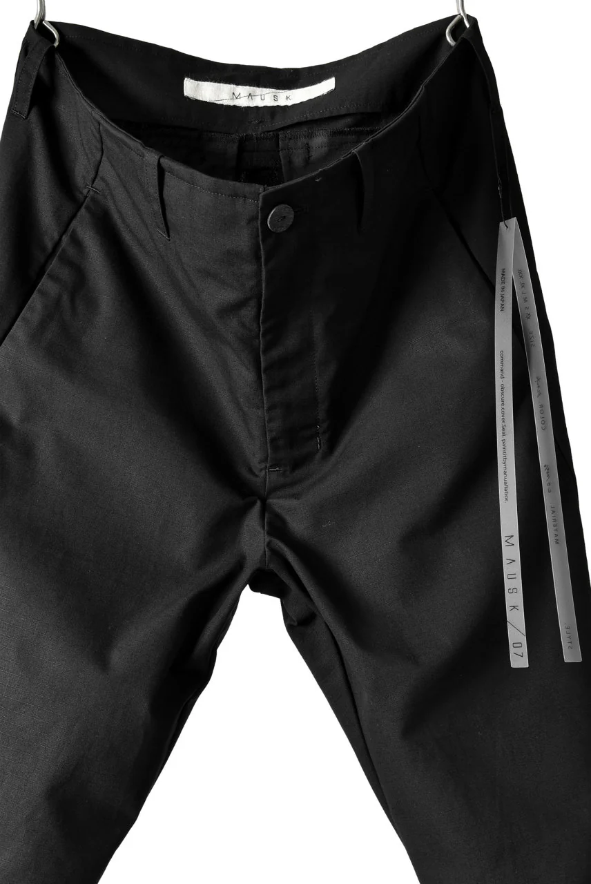 N/07 "MAUSK Detail" 3-DIMENSION CURVE CROPPED PANTS (BLACK) - Image 7