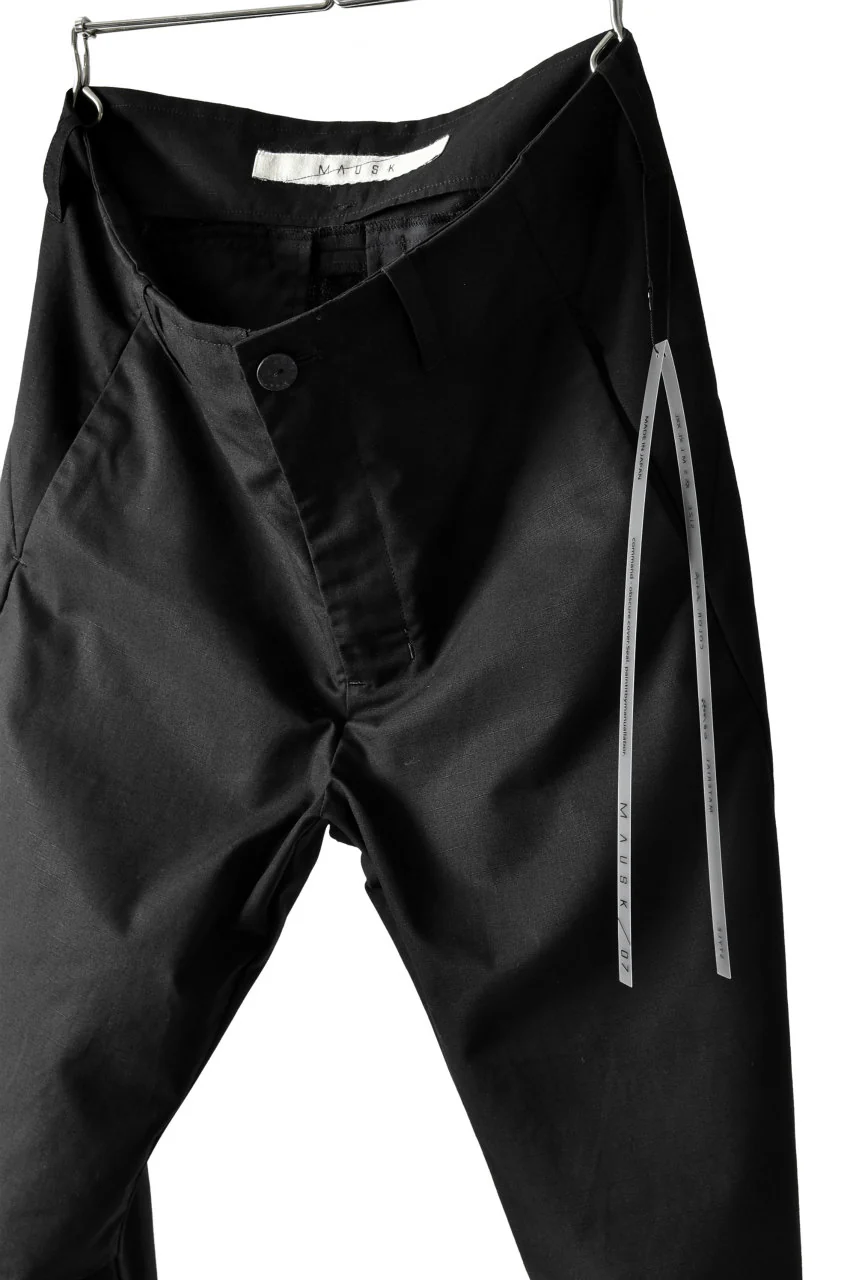 N/07 "MAUSK Detail" 3-DIMENSION CURVE CROPPED PANTS (BLACK) - Image 8