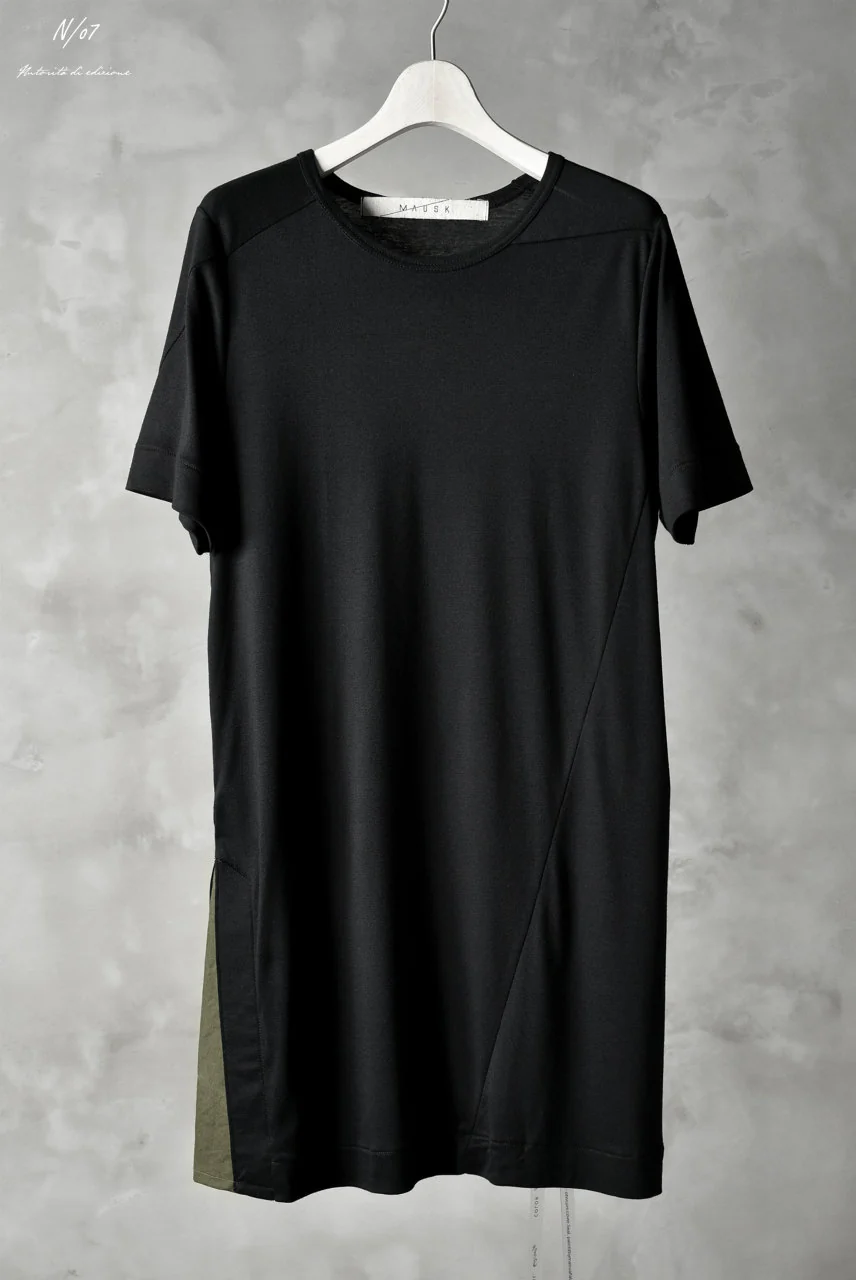 N/07 "MAUSK Detail" ASSORTMENT JERSEY T-SHIRT (BLACK×KHAKI)