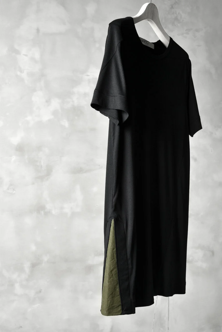 N/07 "MAUSK Detail" ASSORTMENT JERSEY T-SHIRT (BLACK×KHAKI) - Image 3