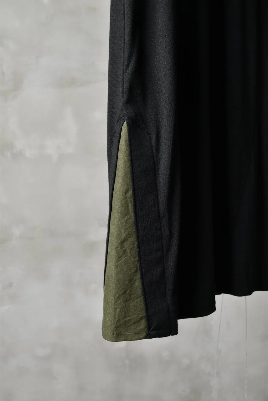 N/07 "MAUSK Detail" ASSORTMENT JERSEY T-SHIRT (BLACK×KHAKI) - Image 4