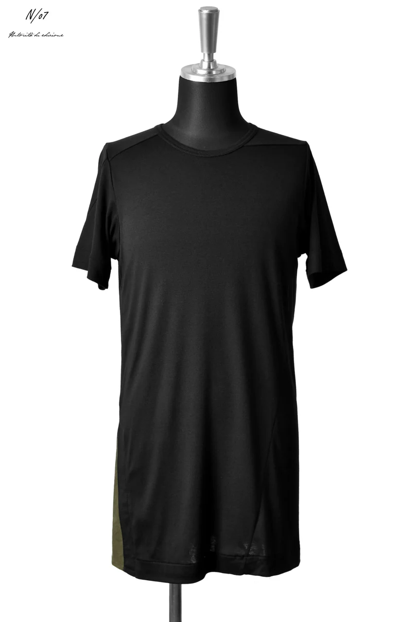 N/07 "MAUSK Detail" ASSORTMENT JERSEY T-SHIRT (BLACK×KHAKI) - Image 5