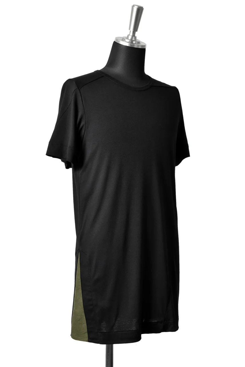 N/07 "MAUSK Detail" ASSORTMENT JERSEY T-SHIRT (BLACK×KHAKI) - Image 6