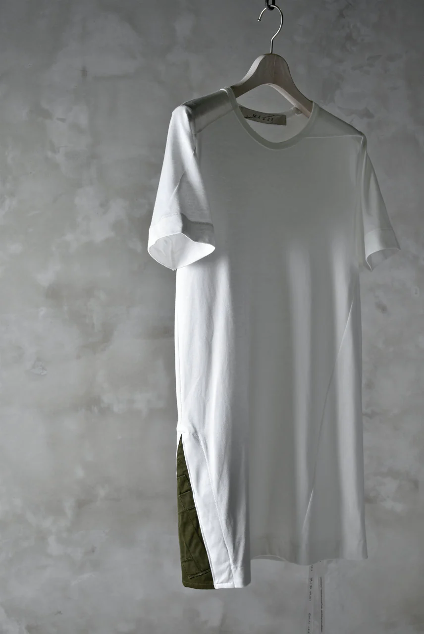 N/07 "MAUSK Detail" ASSORTMENT JERSEY T-SHIRT (WHITE×KHAKI) - Image 3
