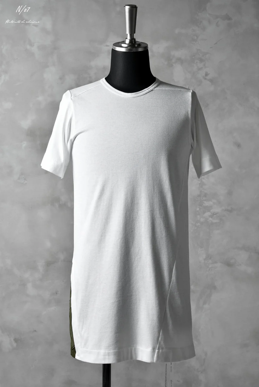 N/07 "MAUSK Detail" ASSORTMENT JERSEY T-SHIRT (WHITE×KHAKI) - Image 9