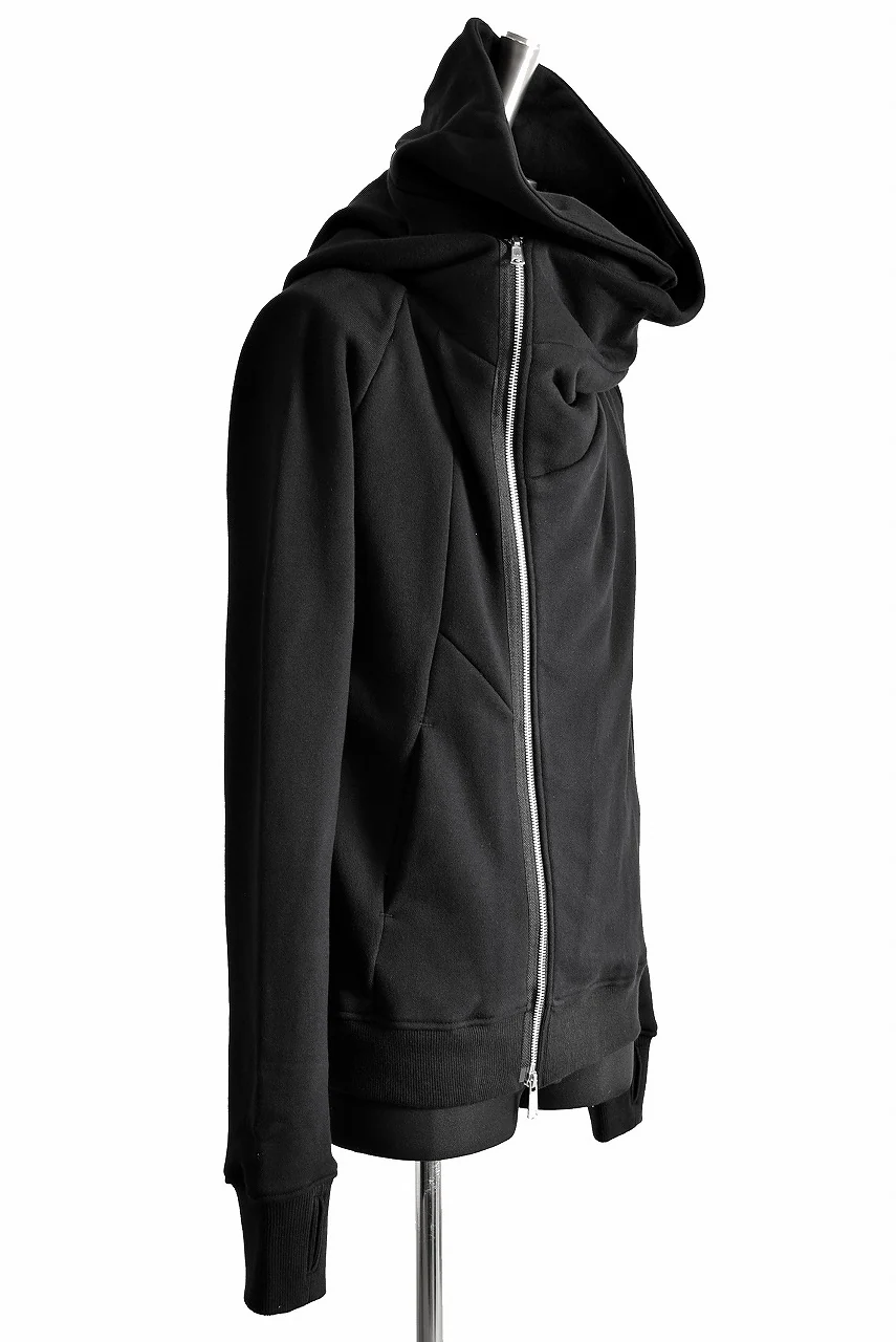 N/07 "MAUSK Detail" Big Hooded Half bias neck Short parka -With Finger Out- (BLACK) - Image 5