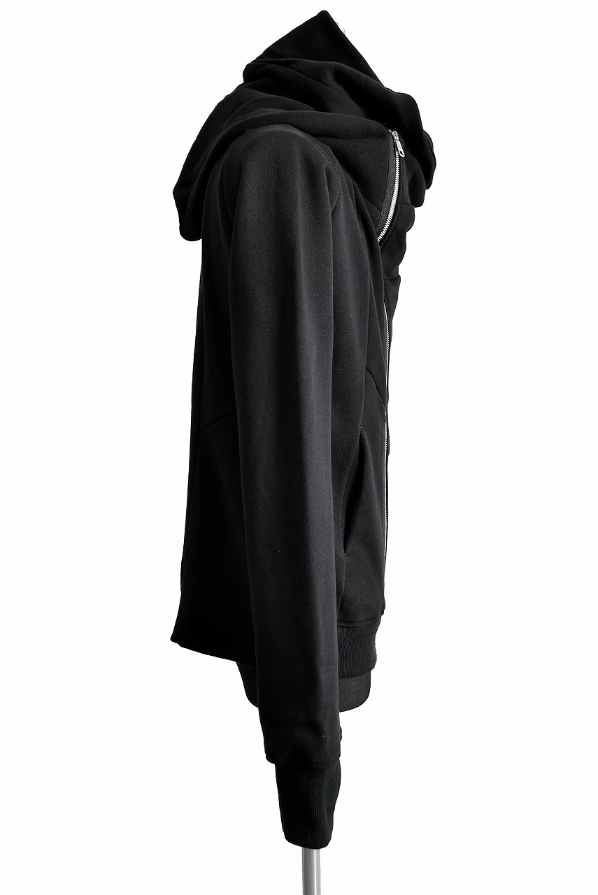 N/07 "MAUSK Detail" Big Hooded Half bias neck Short parka -With Finger Out- (BLACK) - Image 6