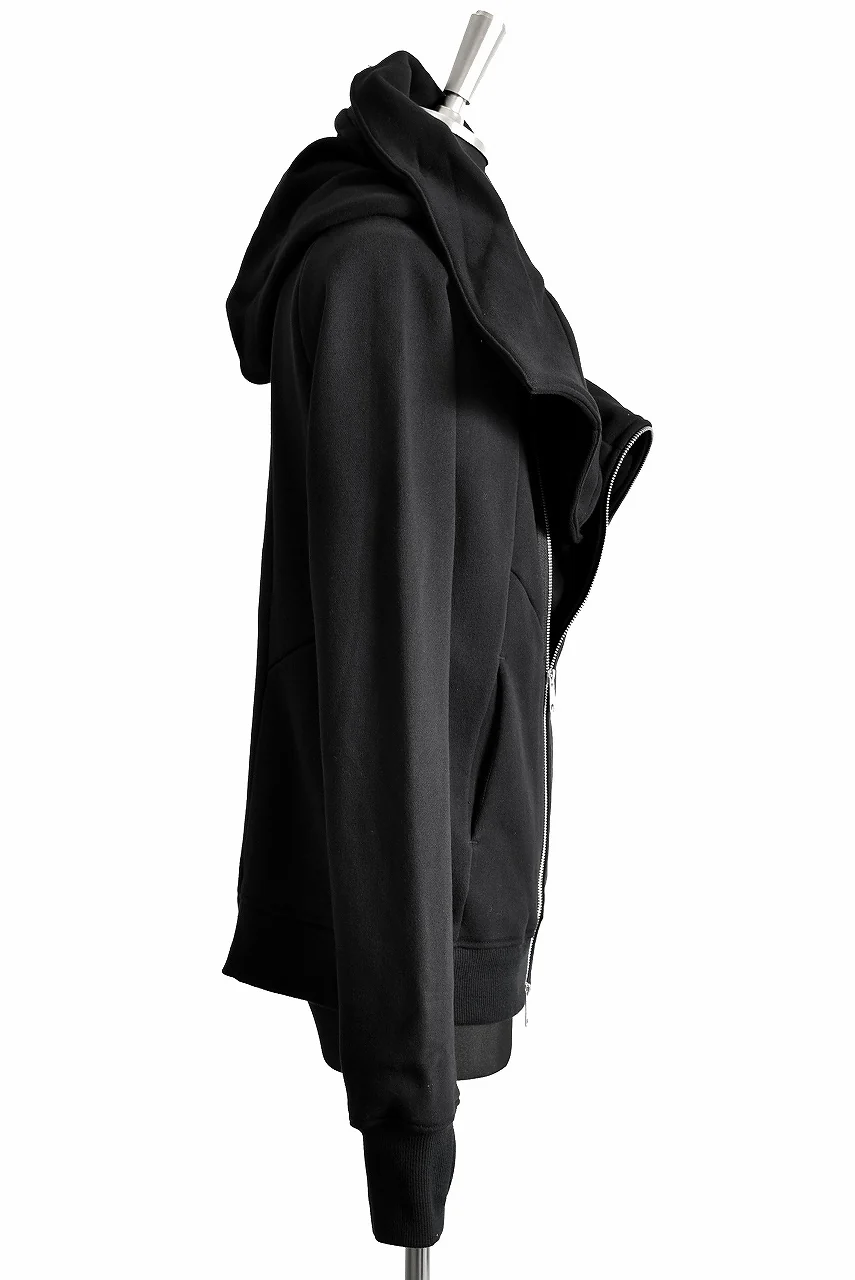 N/07 "MAUSK Detail" Big Hooded Half bias neck Short parka -With Finger Out- (BLACK) - Image 7