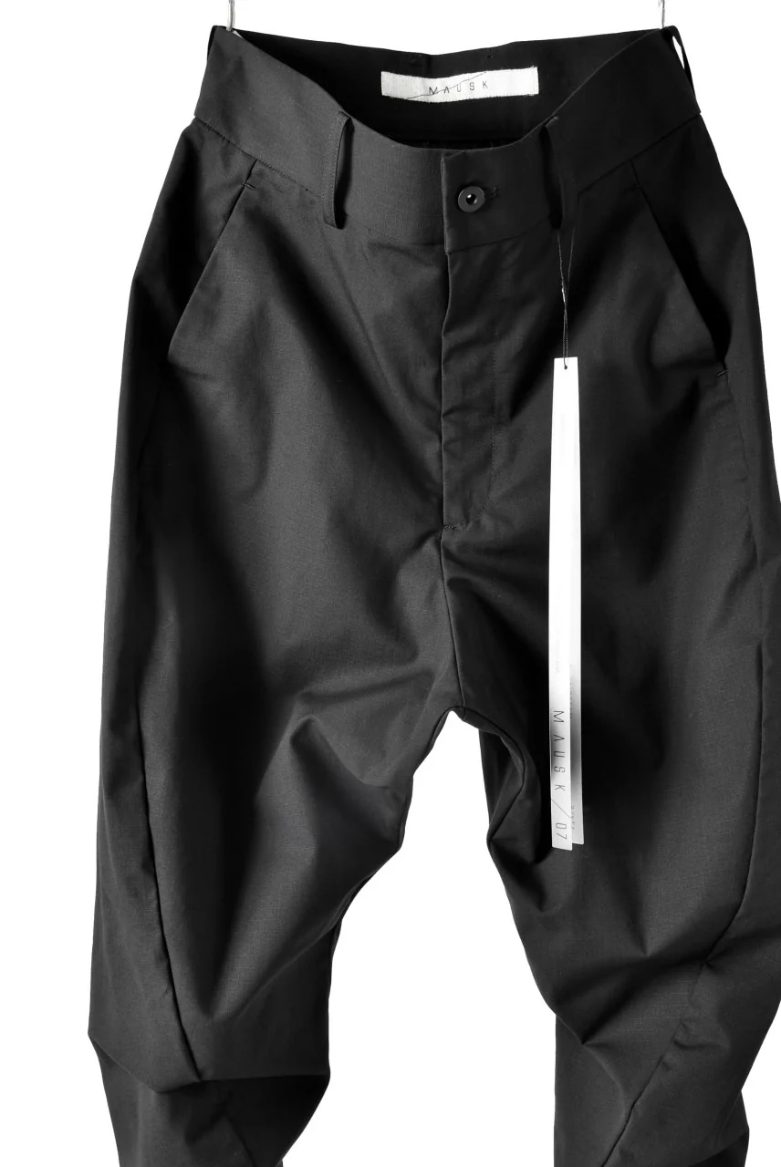 N/07 "MAUSK Detail" CURVED JODPHURS PANT C/RIPSTOP (BLACK) - Image 4