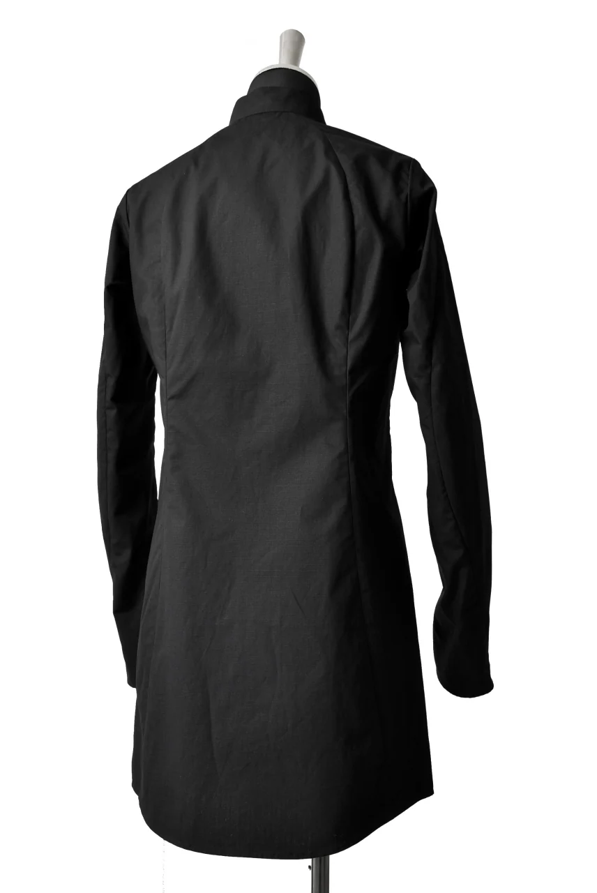N/07 "MAUSK Detail" CURVED LONG SHIRT C/RIPSTOP (BLACK) - Image 4