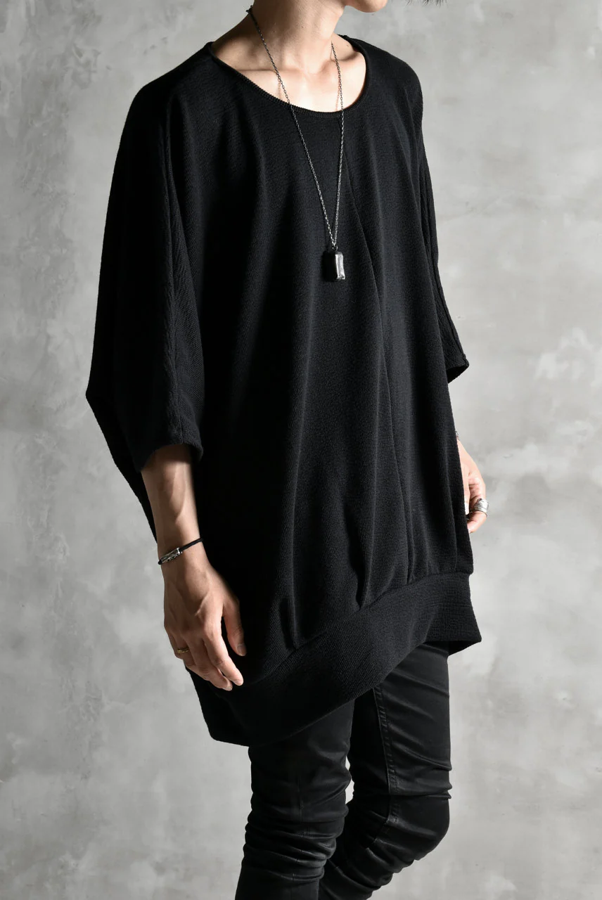 N/07 "MAUSK Detail" OVERFIT DOLMAN T-SHIRT (BLACK) - Image 10