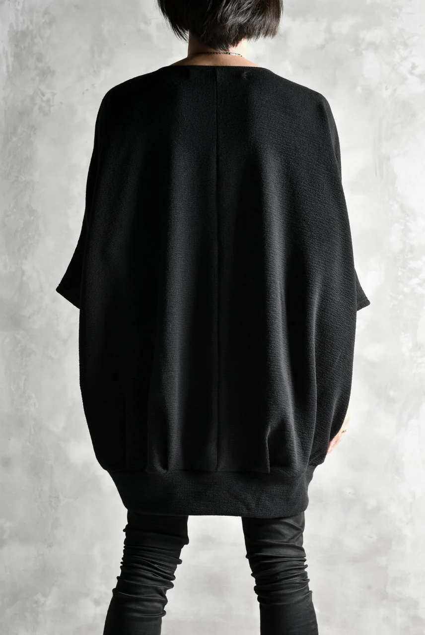 N/07 "MAUSK Detail" OVERFIT DOLMAN T-SHIRT (BLACK) - Image 11
