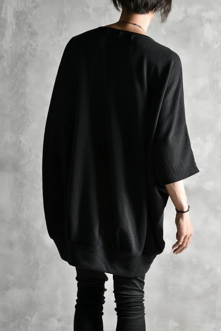 N/07 "MAUSK Detail" OVERFIT DOLMAN T-SHIRT (BLACK) - Image 12