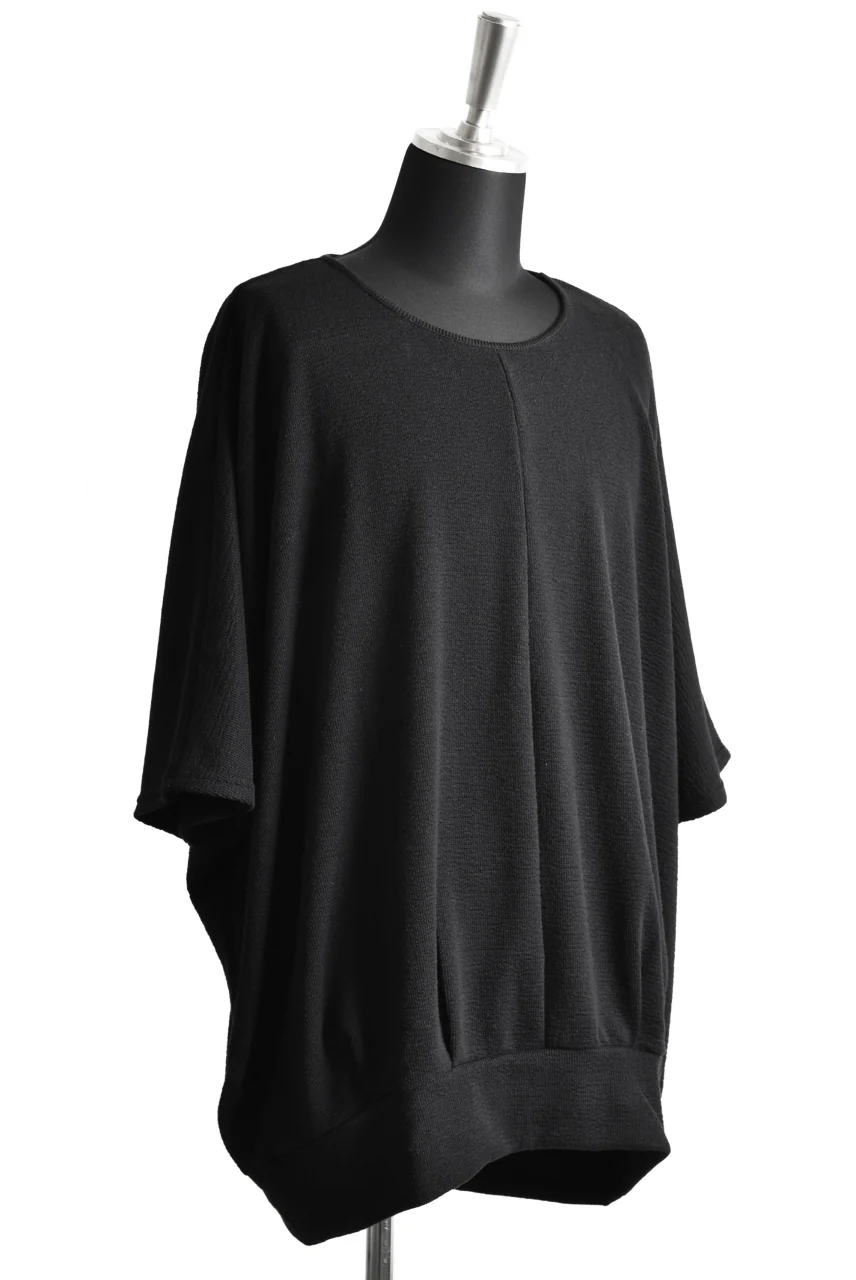 N/07 "MAUSK Detail" OVERFIT DOLMAN T-SHIRT (BLACK) - Image 2