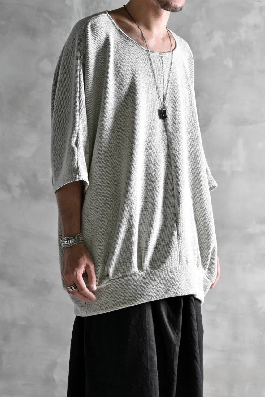 N/07 "MAUSK Detail" OVERFIT DOLMAN T-SHIRT (ECRU) - Image 11