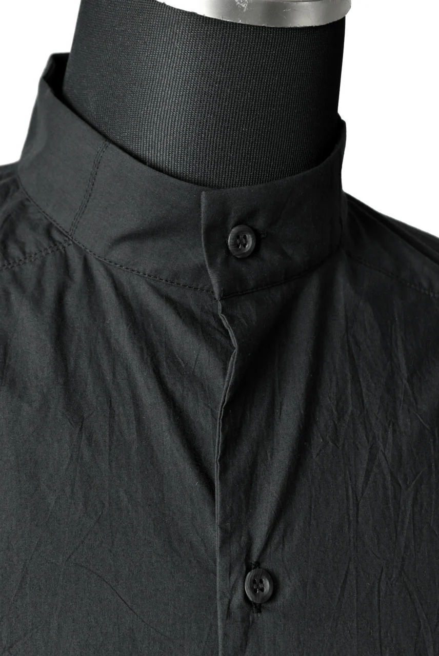 N/07 "MAUSK Detail" SLIT-SHOULDER LONG SHIRT (BLACK) - Image 12