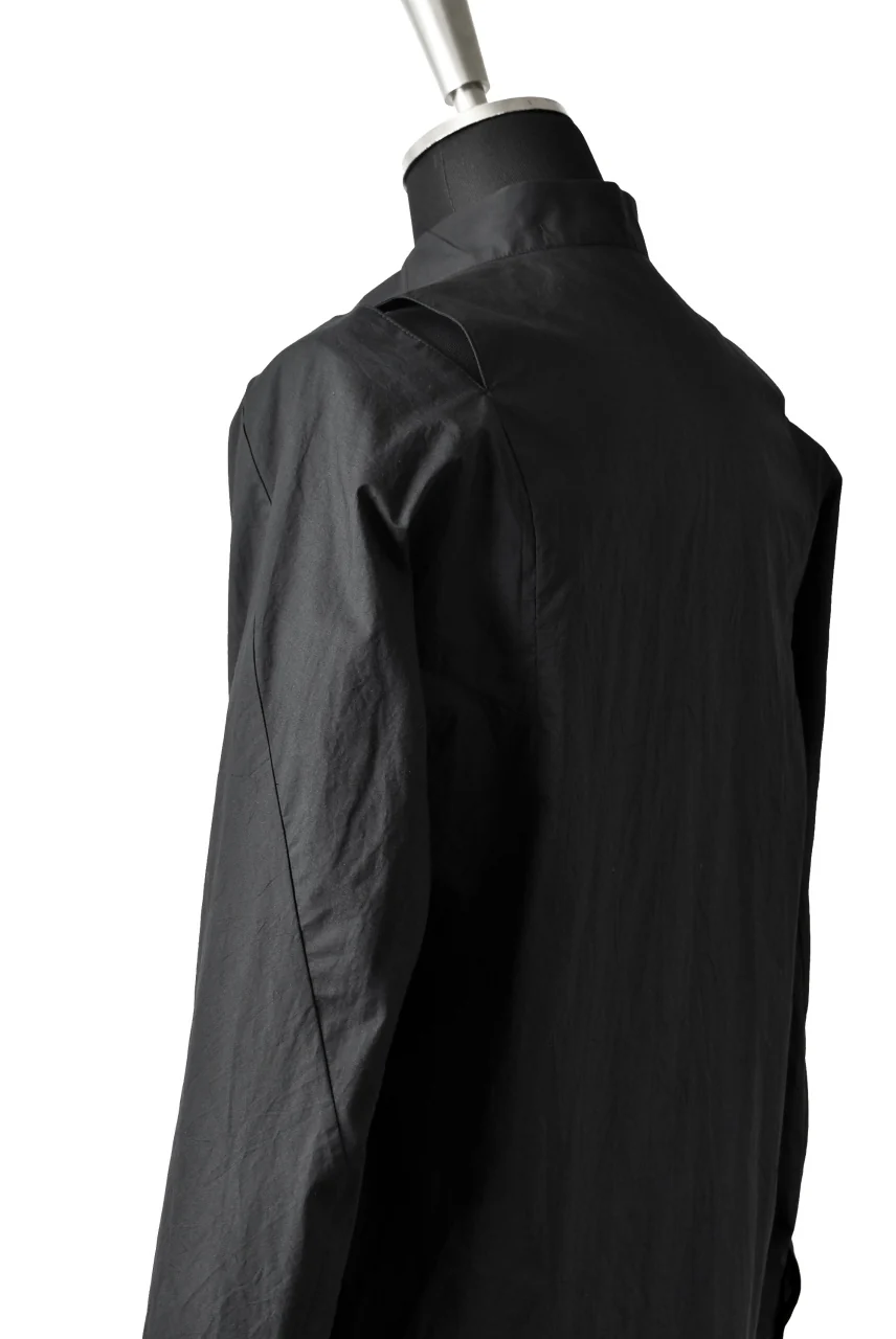 N/07 "MAUSK Detail" SLIT-SHOULDER LONG SHIRT (BLACK) - Image 19