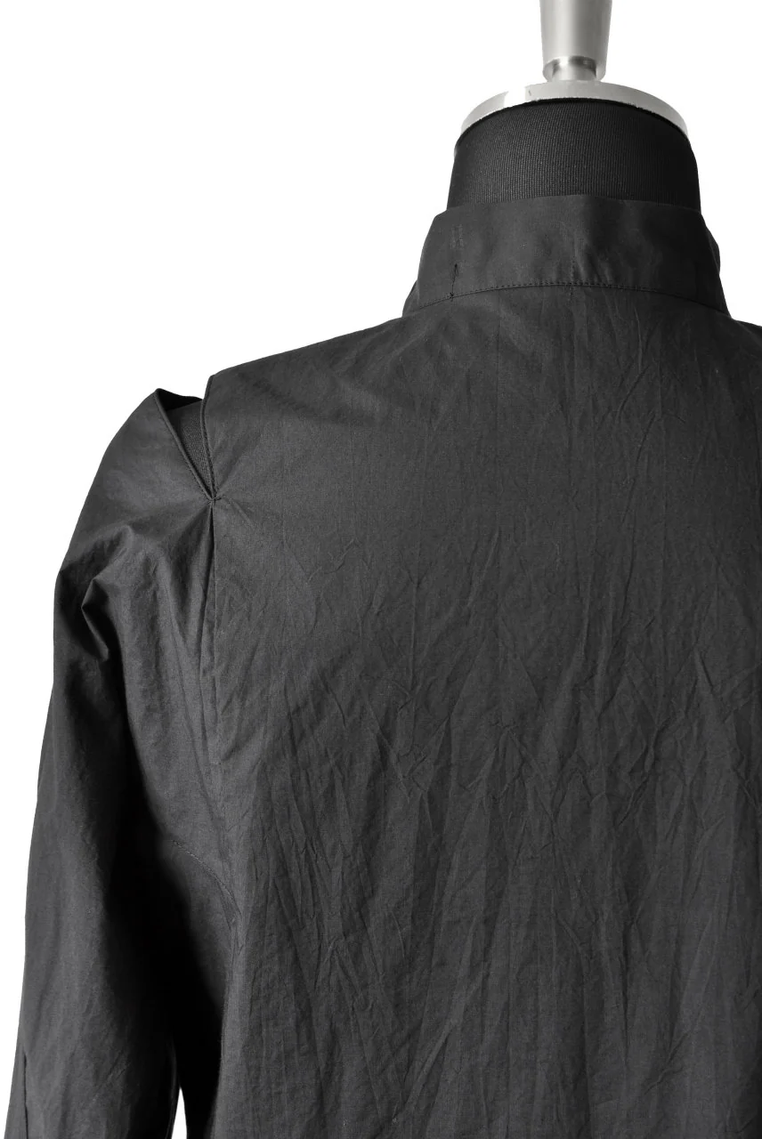 N/07 "MAUSK Detail" SLIT-SHOULDER LONG SHIRT (BLACK) - Image 22