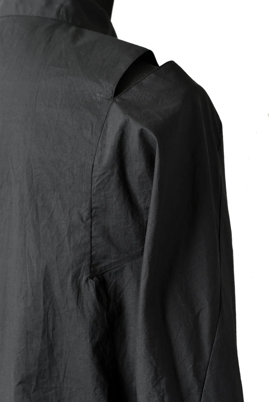 N/07 "MAUSK Detail" SLIT-SHOULDER LONG SHIRT (BLACK) - Image 25