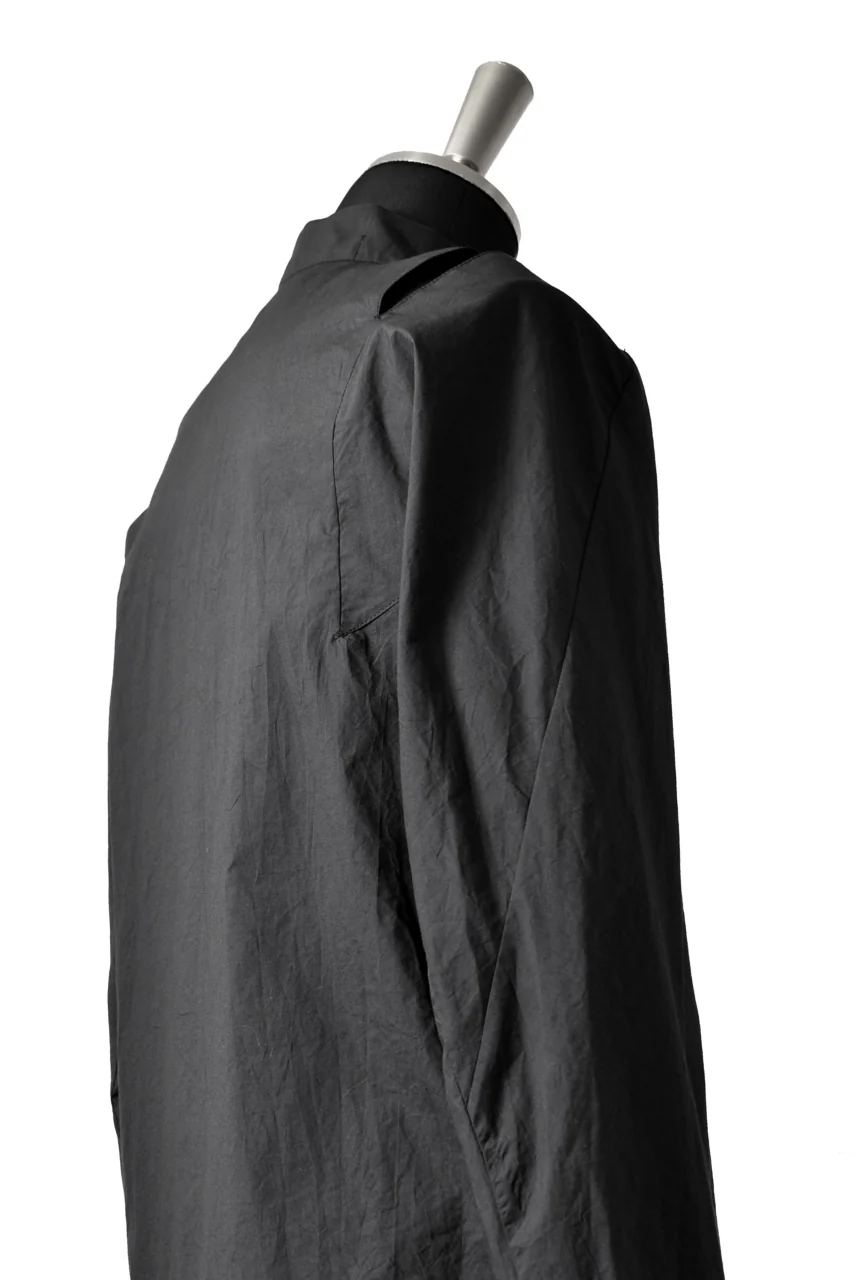 N/07 "MAUSK Detail" SLIT-SHOULDER LONG SHIRT (BLACK) - Image 26