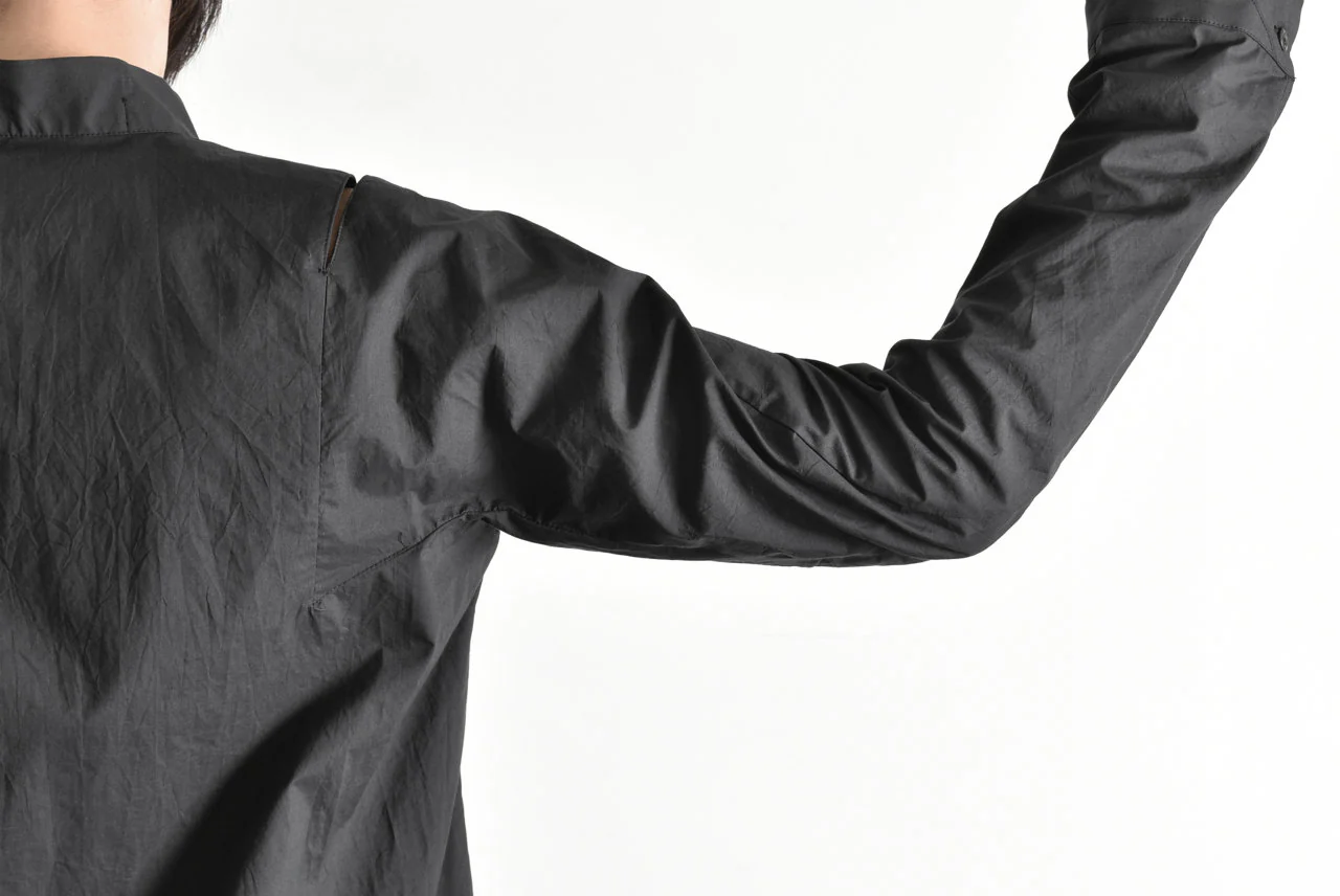 N/07 "MAUSK Detail" SLIT-SHOULDER LONG SHIRT (BLACK) - Image 50