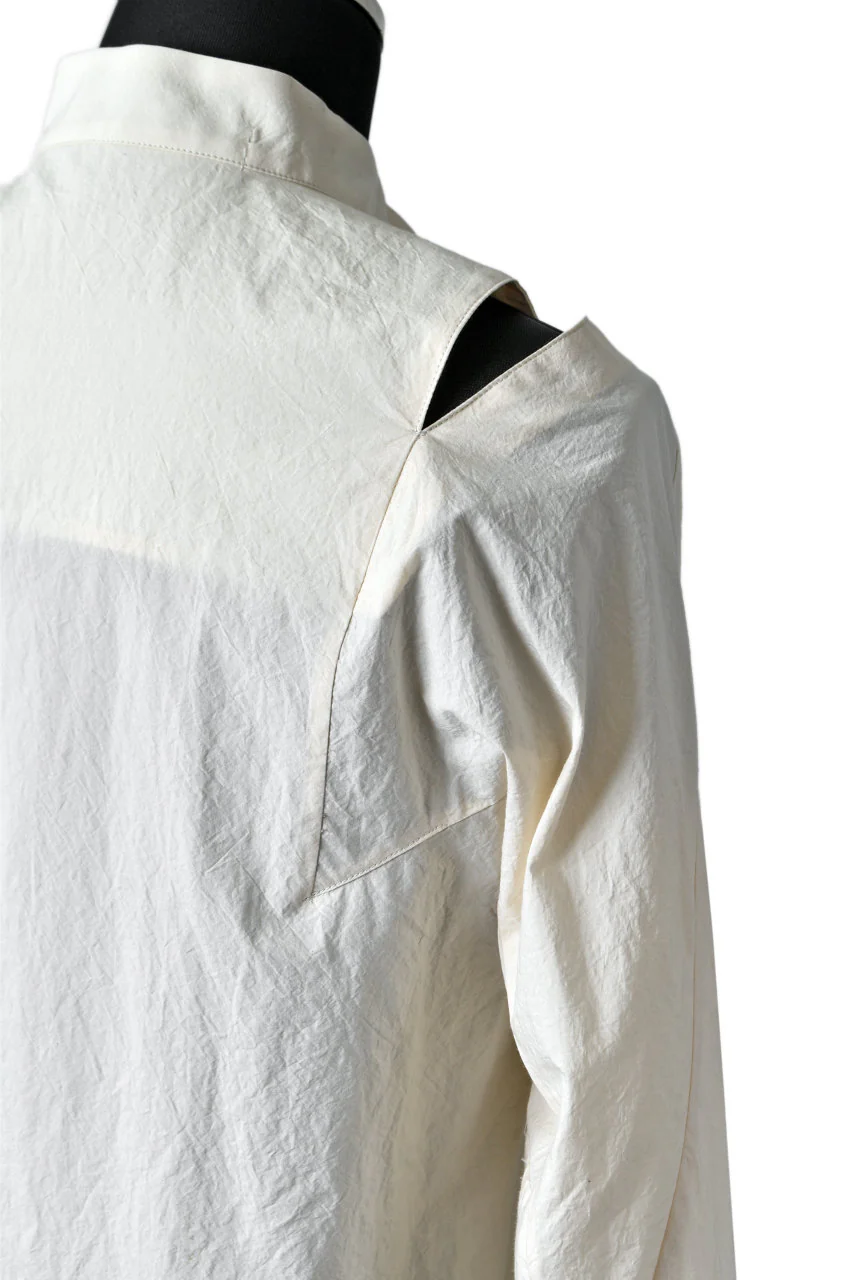 N/07 "MAUSK Detail" SLIT-SHOULDER LONG SHIRT (ECRU) - Image 18