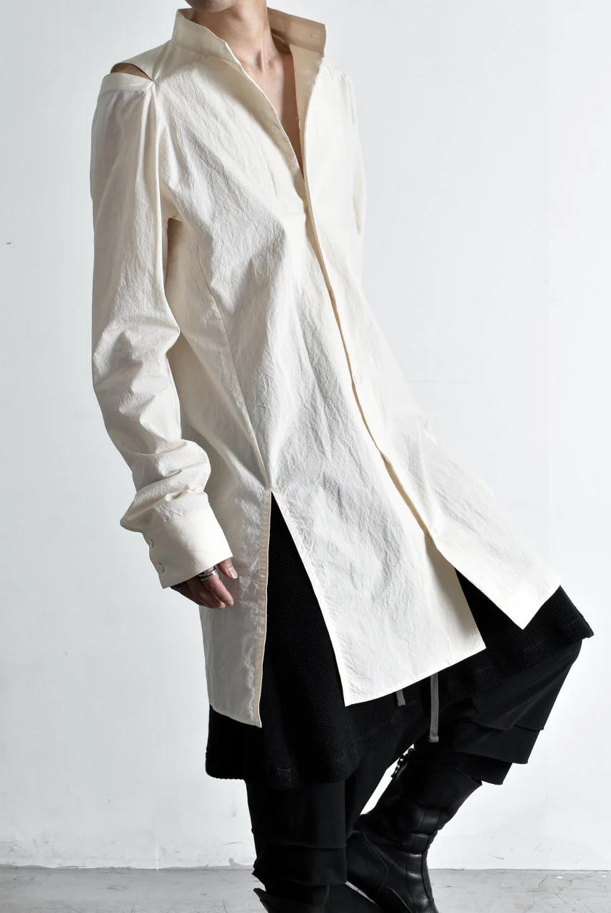 N/07 "MAUSK Detail" SLIT-SHOULDER LONG SHIRT (ECRU) - Image 24