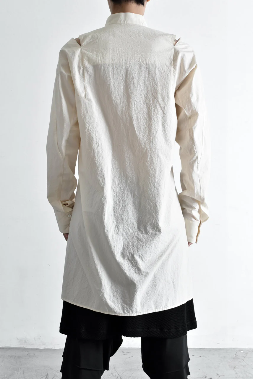 N/07 "MAUSK Detail" SLIT-SHOULDER LONG SHIRT (ECRU) - Image 25