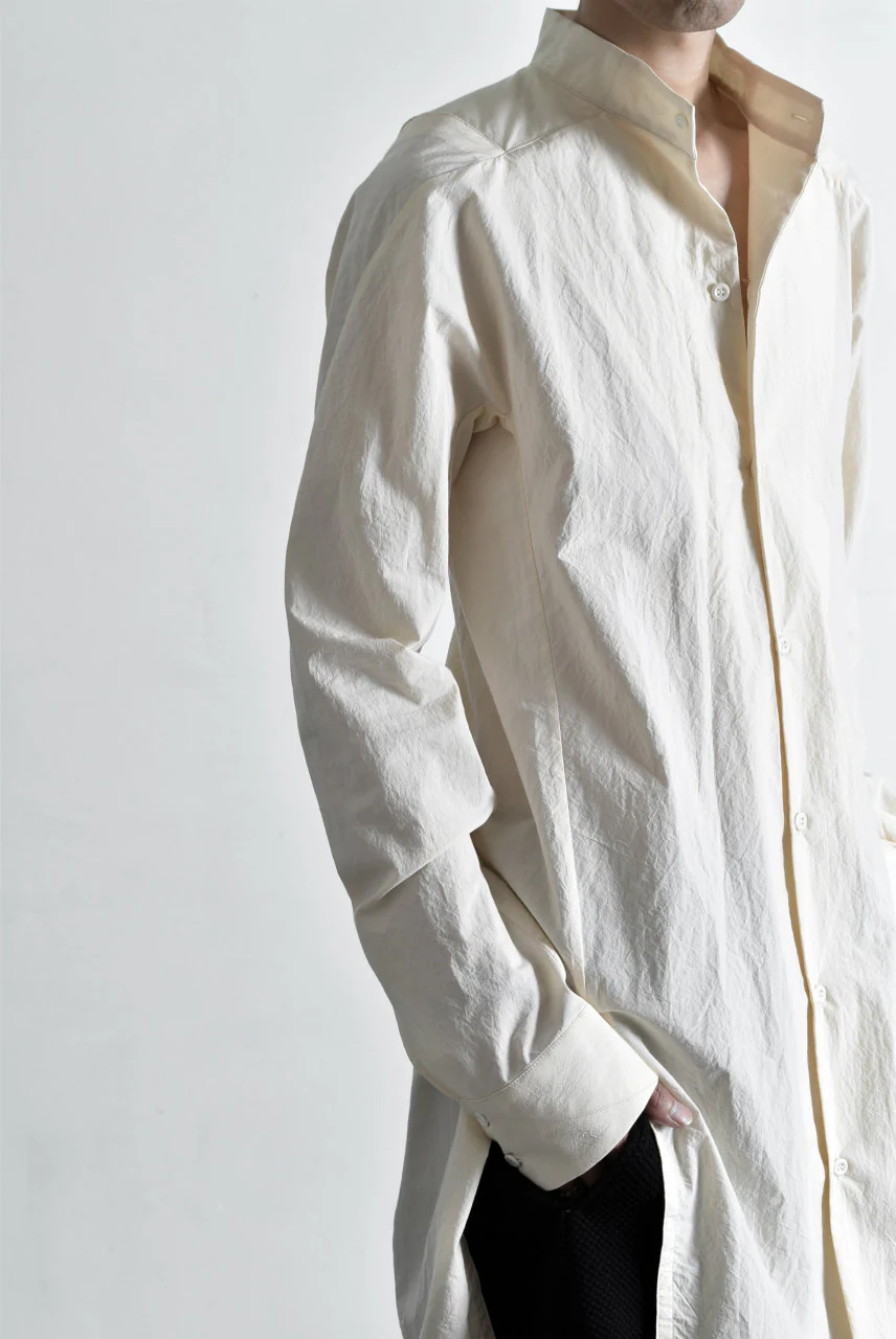 N/07 "MAUSK Detail" SLIT-SHOULDER LONG SHIRT (ECRU) - Image 27