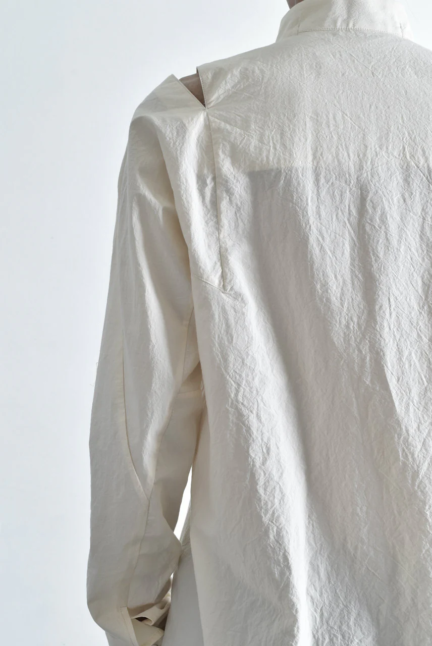 N/07 "MAUSK Detail" SLIT-SHOULDER LONG SHIRT (ECRU) - Image 33