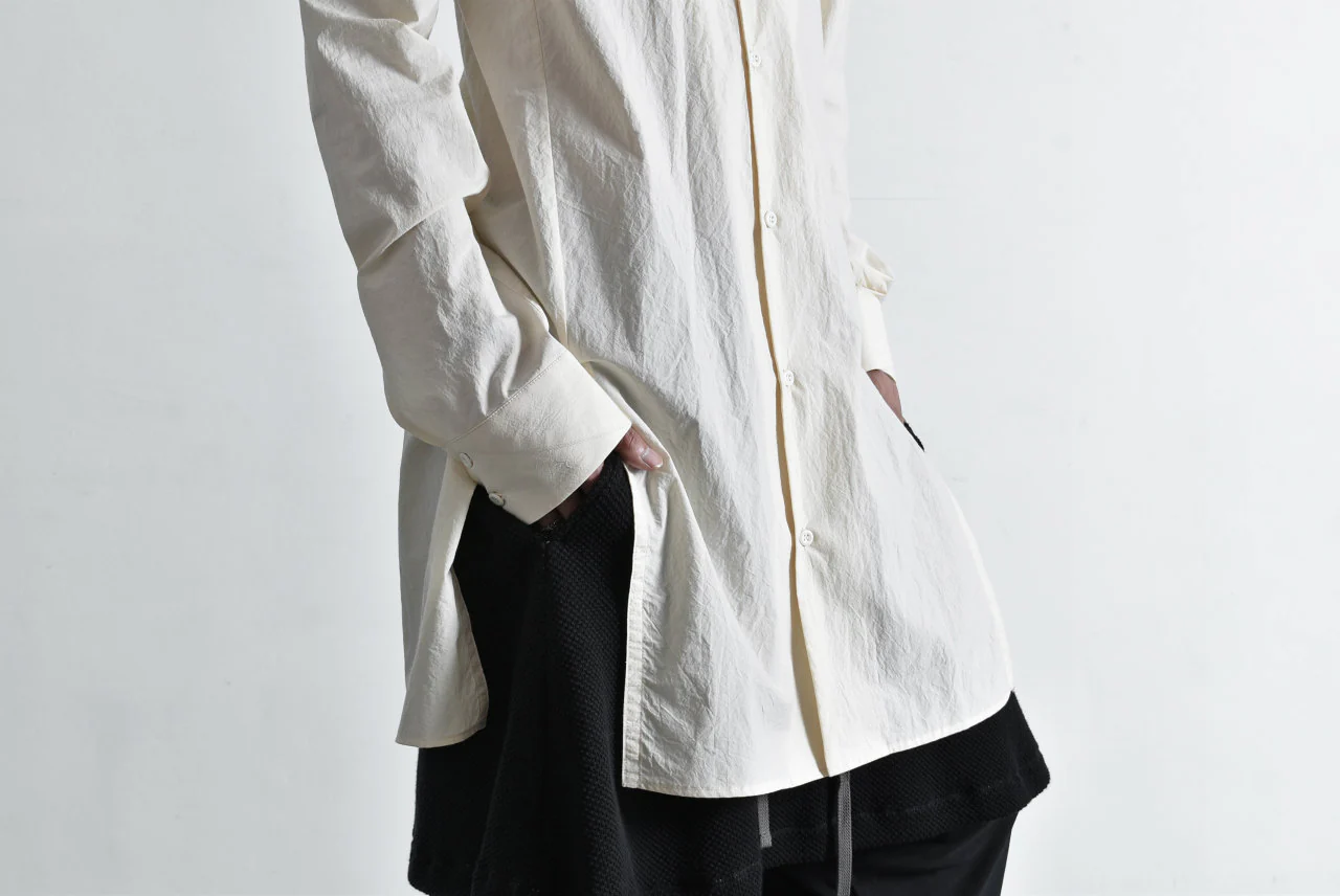 N/07 "MAUSK Detail" SLIT-SHOULDER LONG SHIRT (ECRU) - Image 36