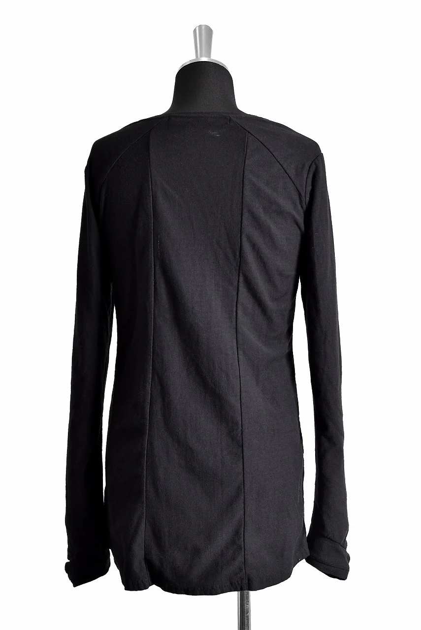 N/07  "MAUSK Detail" Slub Product dye "Technical Finger bandaging" L/S (LIGHT BLACK) - Image 6