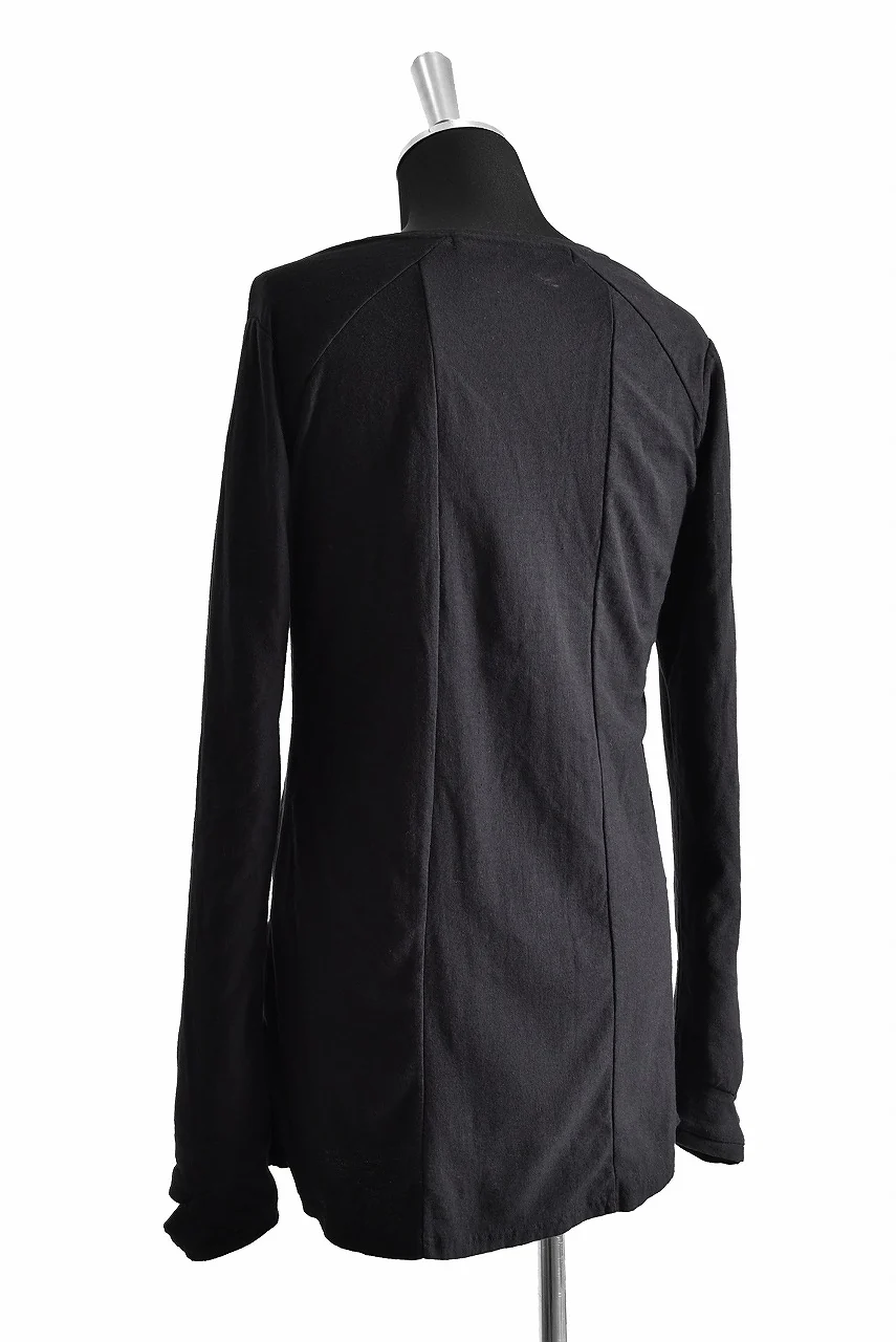 N/07  "MAUSK Detail" Slub Product dye "Technical Finger bandaging" L/S (LIGHT BLACK) - Image 7