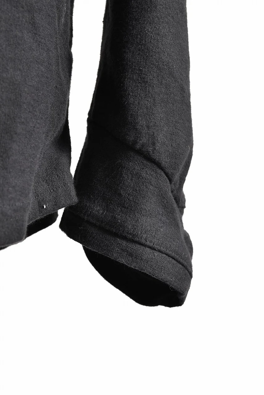 N/07  "MAUSK Detail" Slub Product dye "Technical Finger bandaging" L/S (LIGHT BLACK) - Image 9