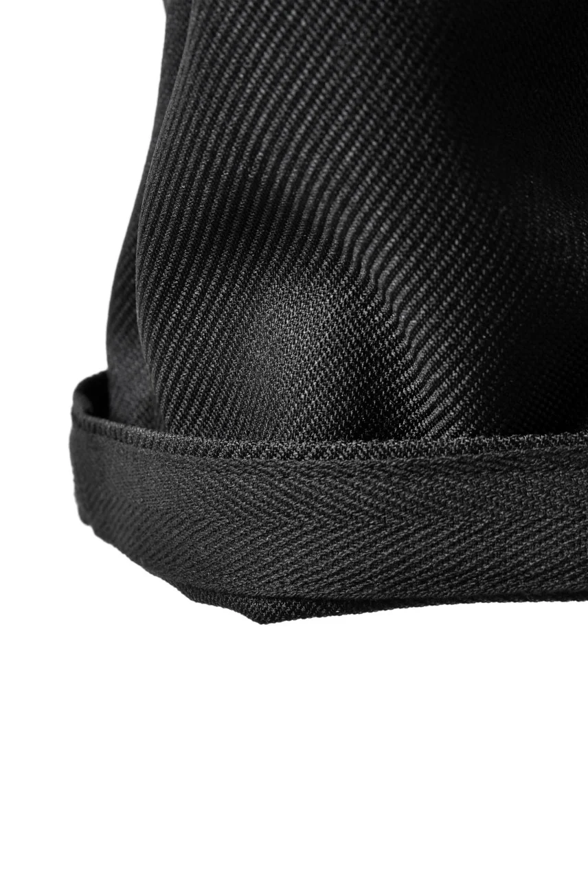 N/07 "MAUSK Detail" Three Dimensional Wide Tuck / Dart Cropped Pants #2 (BLACK) - Image 19
