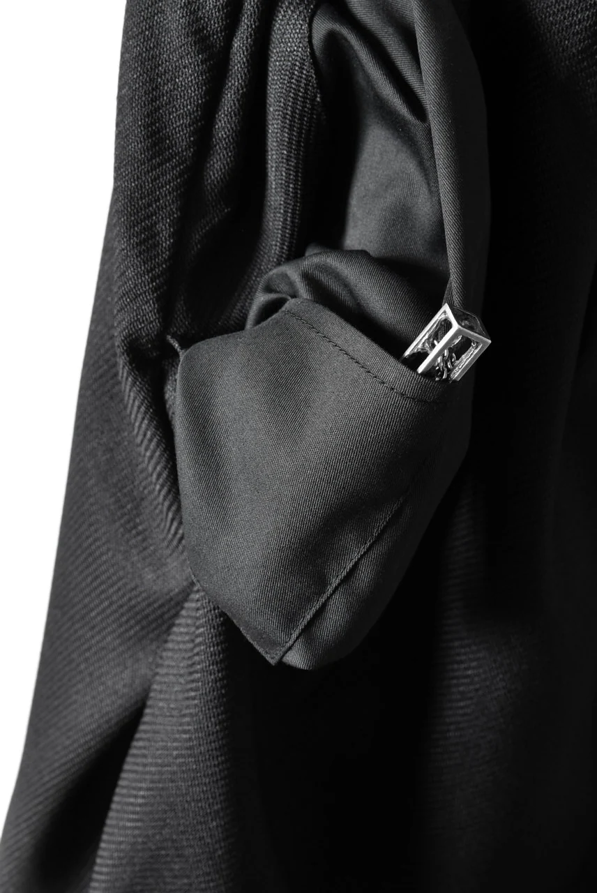 N/07 "MAUSK Detail" Three Dimensional Wide Tuck / Dart Cropped Pants #2 (BLACK) - Image 23