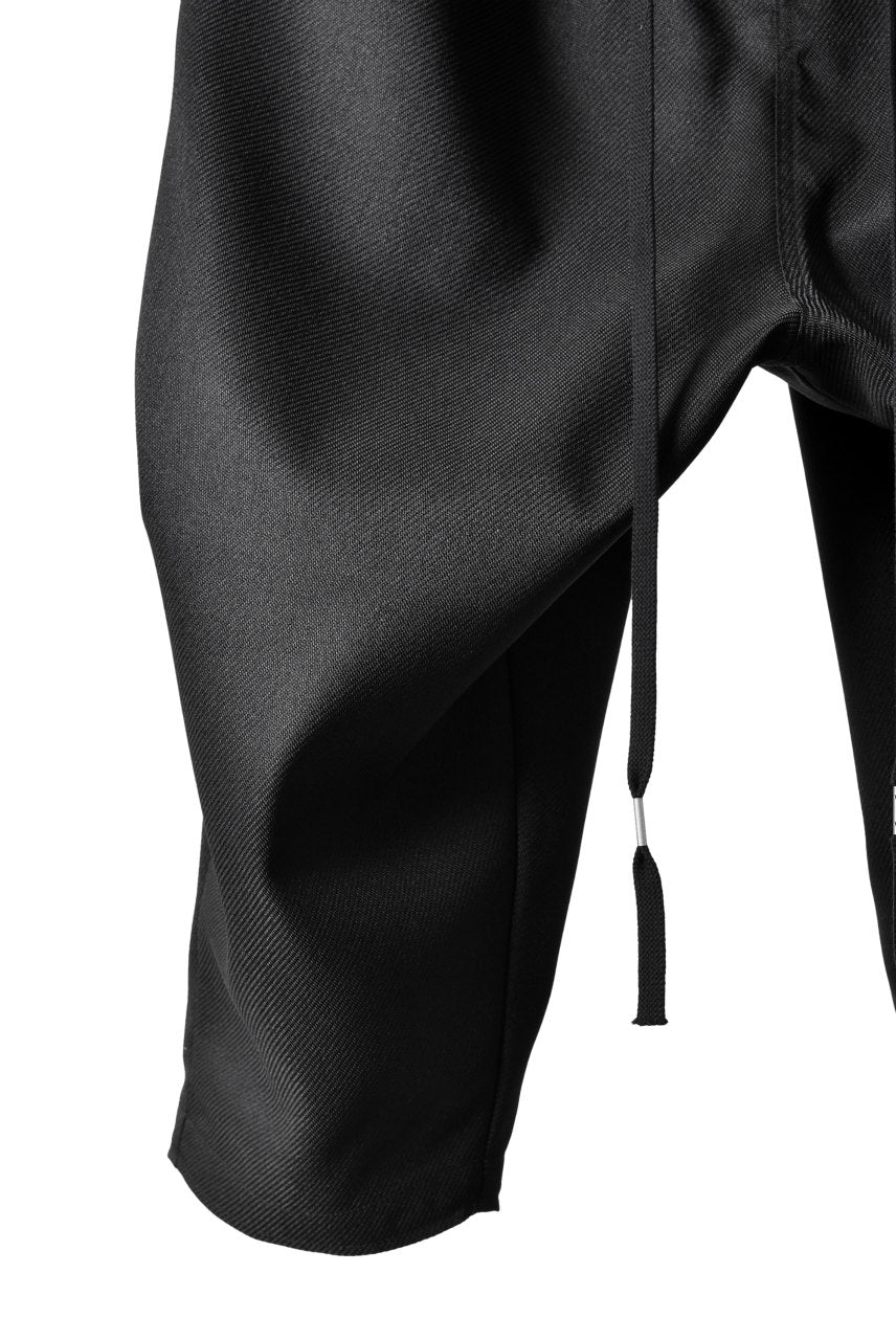 N/07 "MAUSK Detail" Three Dimensional Wide Tuck / Dart Cropped Pants #2 (BLACK) - Image 9