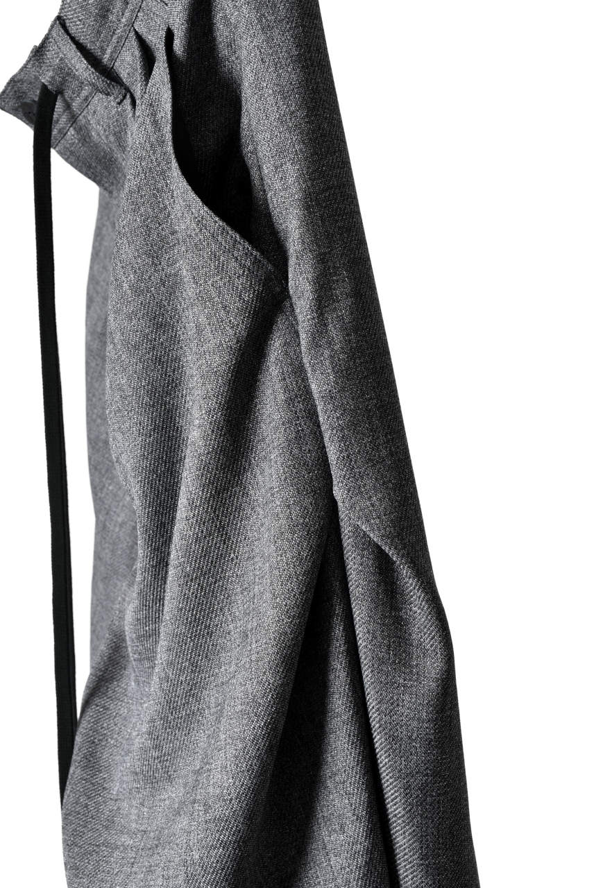 N/07 "MAUSK Detail" Three Dimensional Wide Tuck / Dart Cropped Pants #2 (GREY) - Image 18