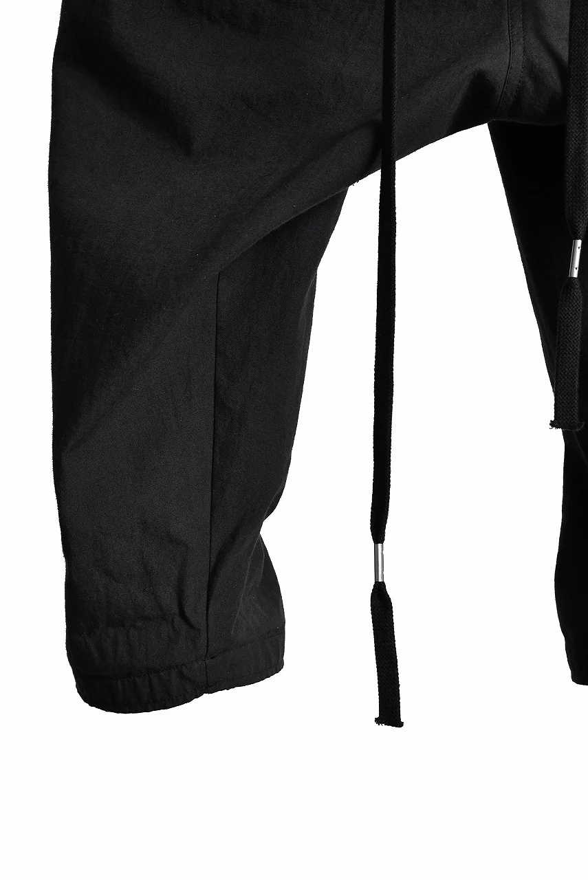 N/07 "MAUSK Detail"  Three Dimensional Wide Tuck & Dart Cropped Pants with Draw Code (BLACK) - Image 7