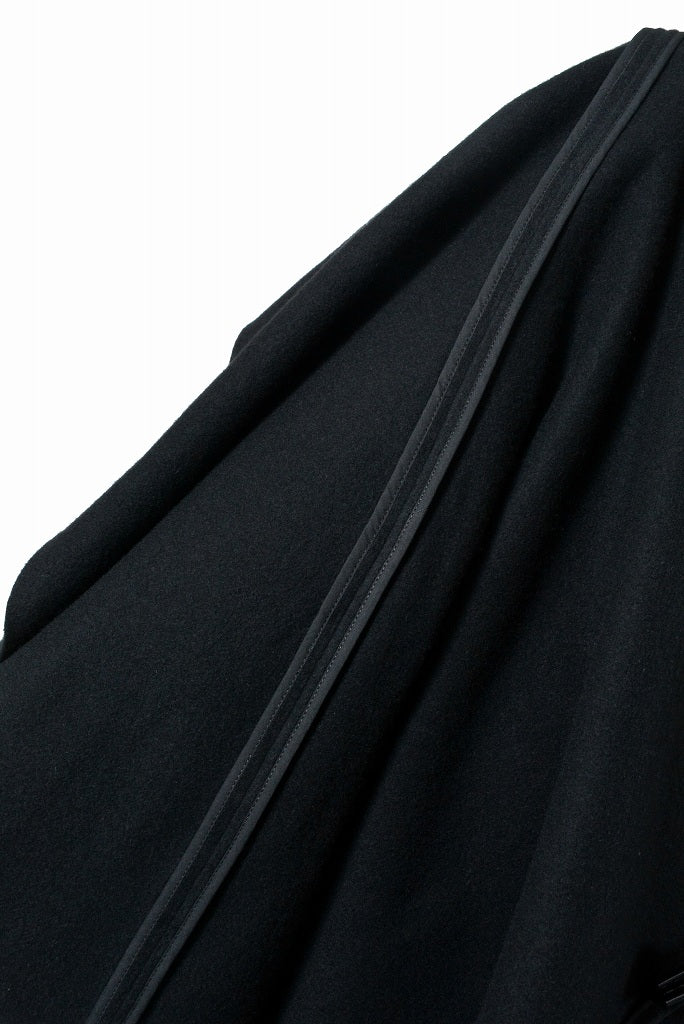 N/07  middle coat "tunicam" [stretch knit melton | hi neck anatomy] (BLACK) - Image 9